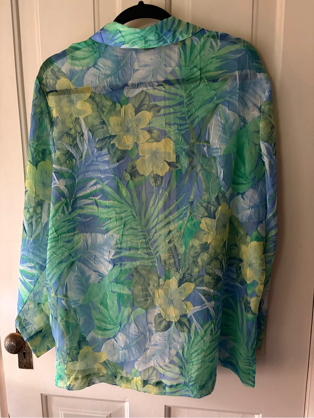 Draper's & Damon's Sheer Tropical Print Blouse with Matching Shell - Picture 6 of 8